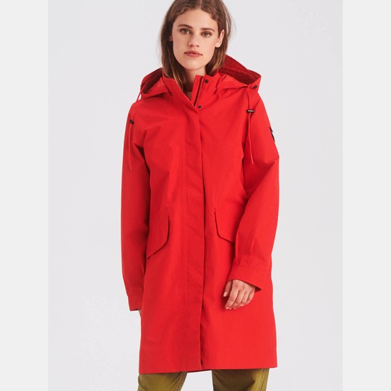 Aigle The Gore-tex Mid-length Coats Women Red ZA-32906